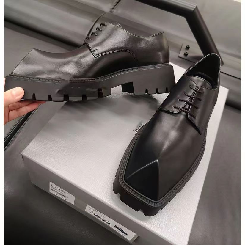 Men Shoes Prada - 2025 남성용 빅 헤드 가죽 틈새