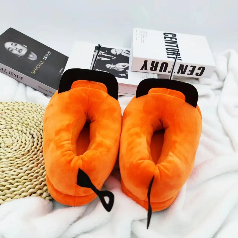 Men'S Shoes Slip On - 애니메이션 체인소맨 포치타 하우스 슬리퍼 겨울