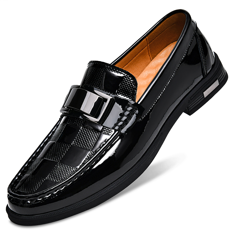 Men Shoes Boss - 프리미엄 남성 에나멜 가죽 로퍼 비즈니스
