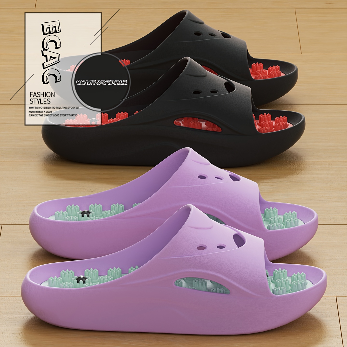 Men'S Shoes Slip On - 여성 남성 EVA 마사지 슬리퍼 두꺼운