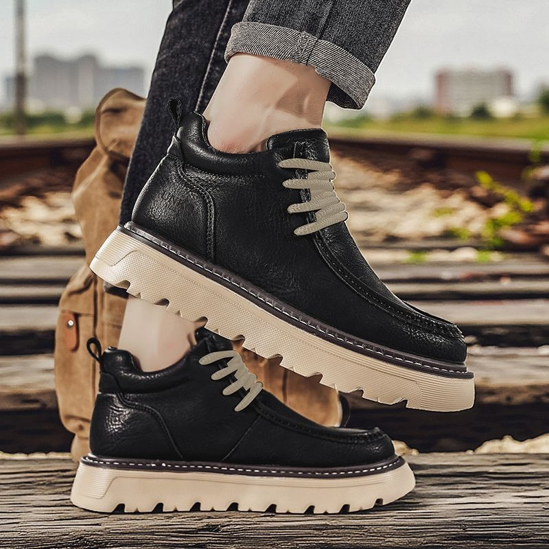 Men'S Shoes To Increase Height - 남성 겨울 첼시 부츠 영국 스타일