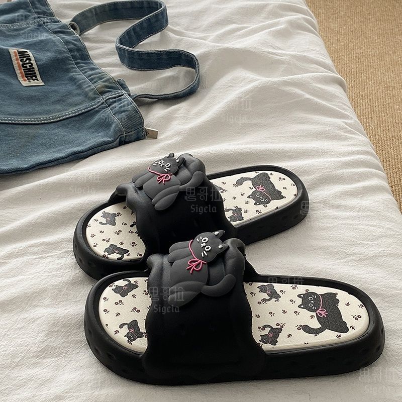 Men'S Shoes Slip On - Printting 귀여운 곰 여성 슬리퍼 여름