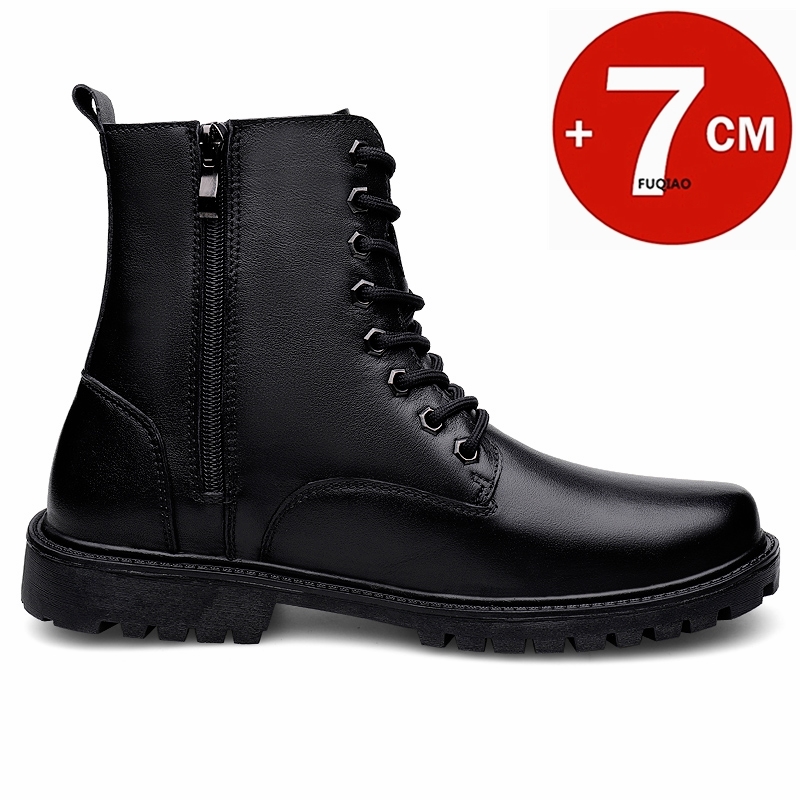 남성용 천연 가죽 키높이 부츠 겨울용 따뜻한 안감 지퍼 - Men'S Shoes To Increase Height 리뷰 및 가격