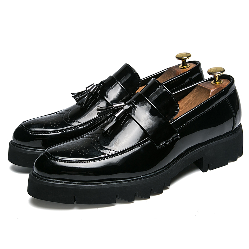 패션 골든 남성 캐주얼 슬립온 태슬 에나멜 로퍼 굽높은 - Men Shoes Prada 리뷰 및 가격