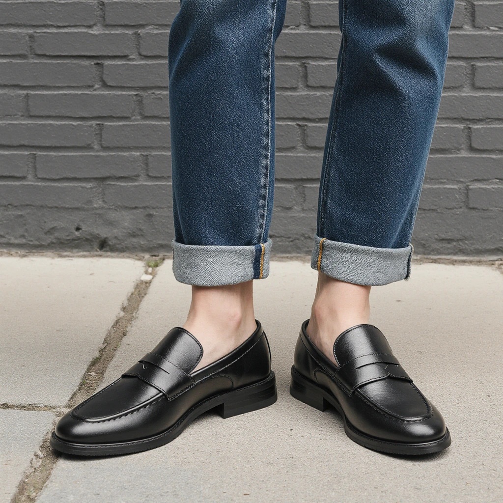 남성용 블랙 페니 로퍼 클래식 비즈니스 드레스 슈즈 슬 - Men Shoes Boss 리뷰 및 가격