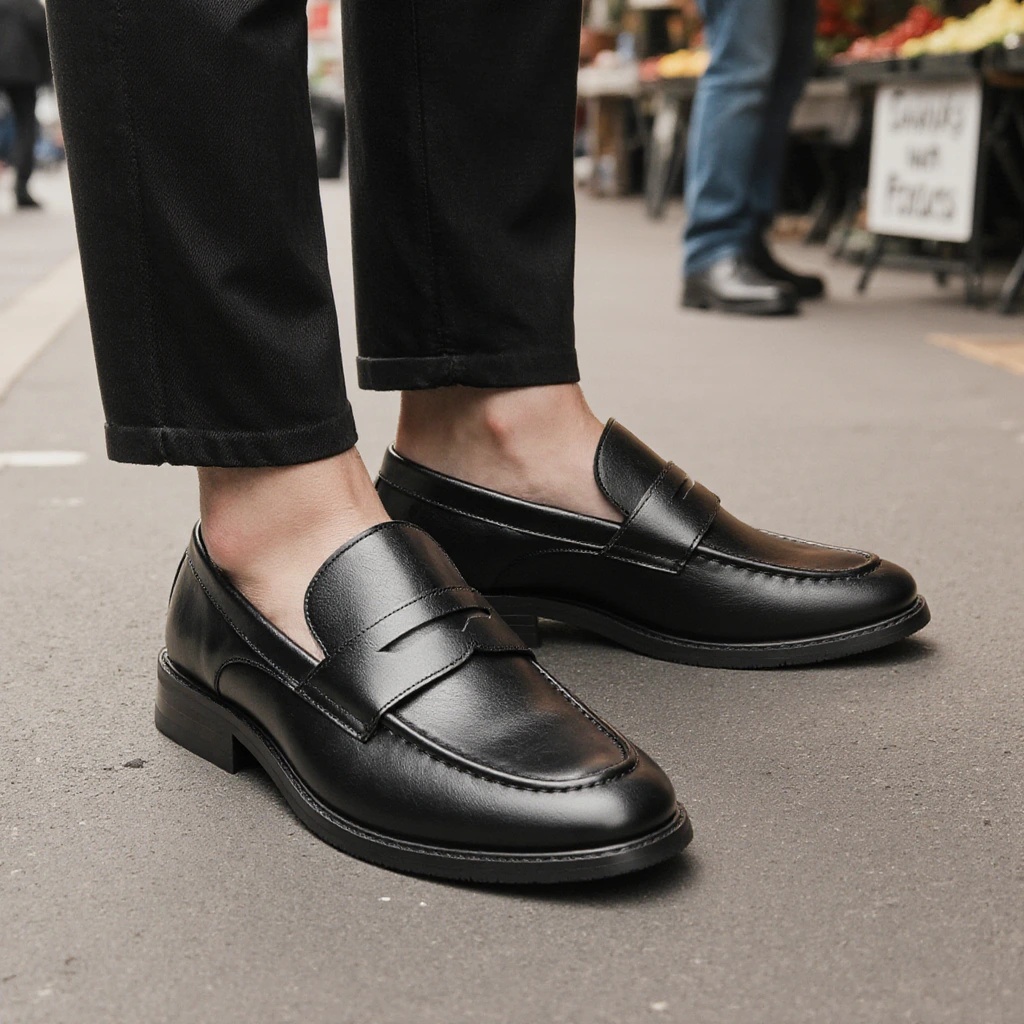 남성용 블랙 페니 로퍼 클래식 비즈니스 드레스 슈즈 슬 - Men Shoes Boss 리뷰 및 가격