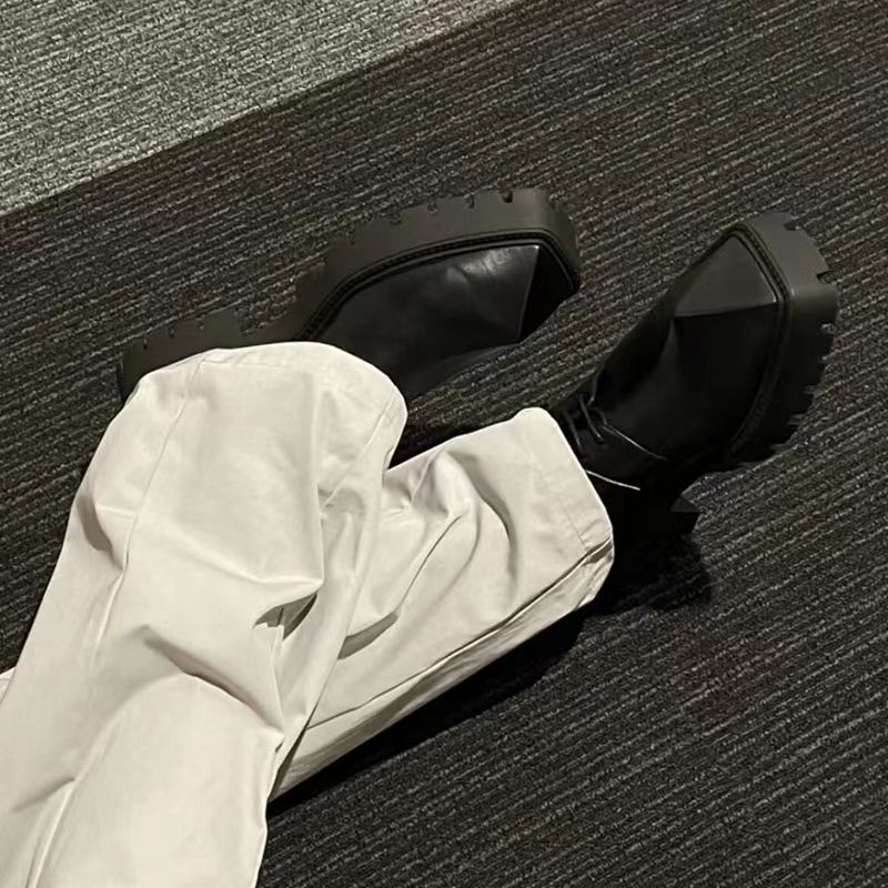 2025 남성용 빅 헤드 가죽 틈새 디자인 캐주얼 플랫 - Men Shoes Prada 리뷰 및 가격