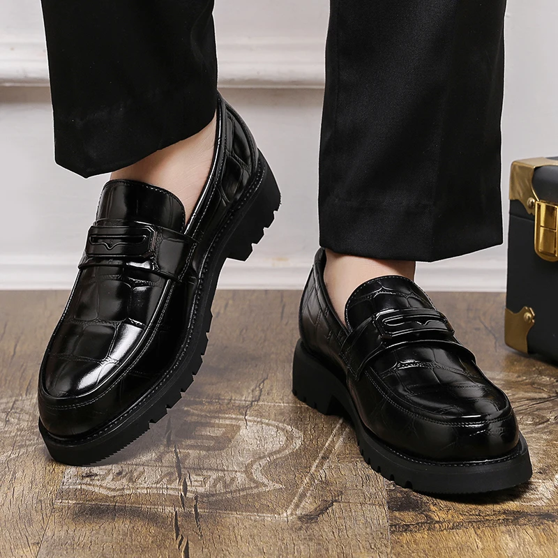 남성용 두꺼운 밑창 가죽 신발 미니멀리스트 디자인 스타 - Men Shoes Prada 리뷰 및 가격