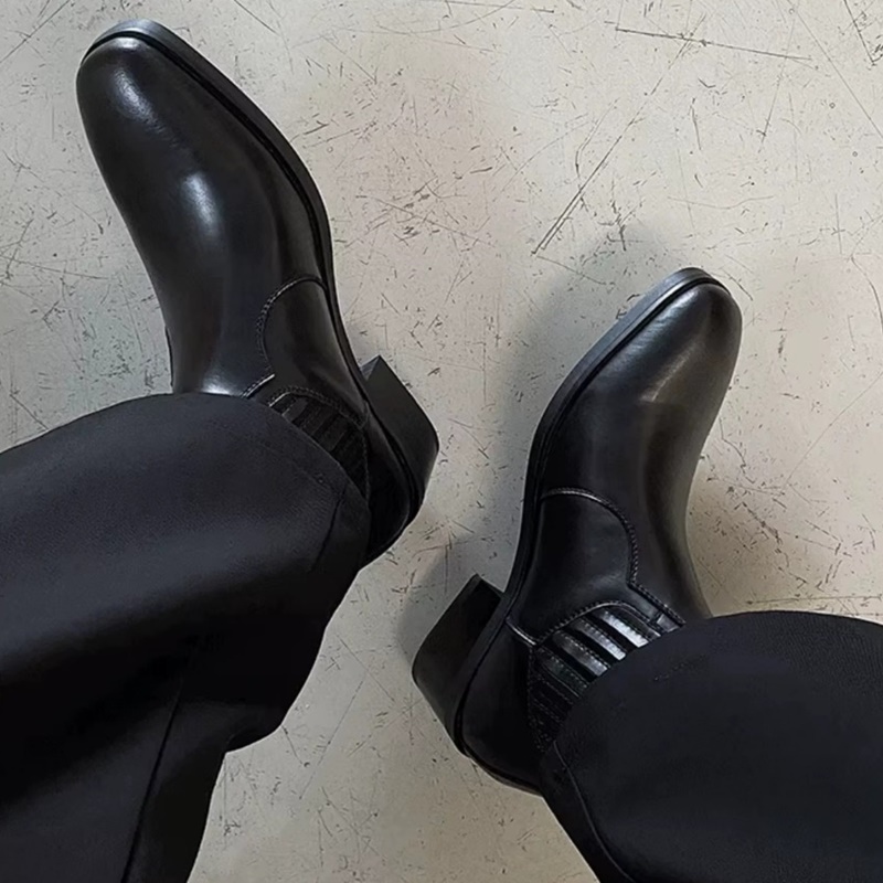 가을 겨울 블랙 가죽 신발 남성 웨스턴 부츠 5cm 키 - Men'S Shoes To Increase Height 리뷰 및 가격