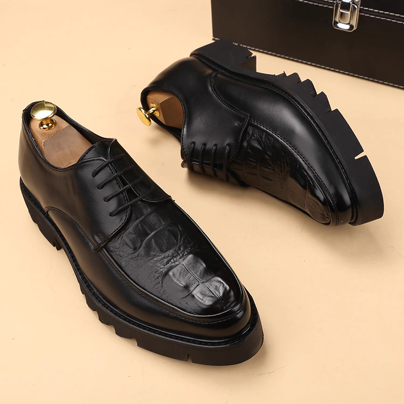남성 캐주얼 오리지널 가죽 술 신발 블랙 세련된 플랫폼 - Men Shoes Prada 리뷰 및 가격