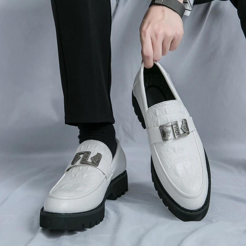 남성 로퍼 파티 비즈니스 두꺼운 밑창 남성 가죽 신발  - Men Shoes Prada 리뷰 및 가격