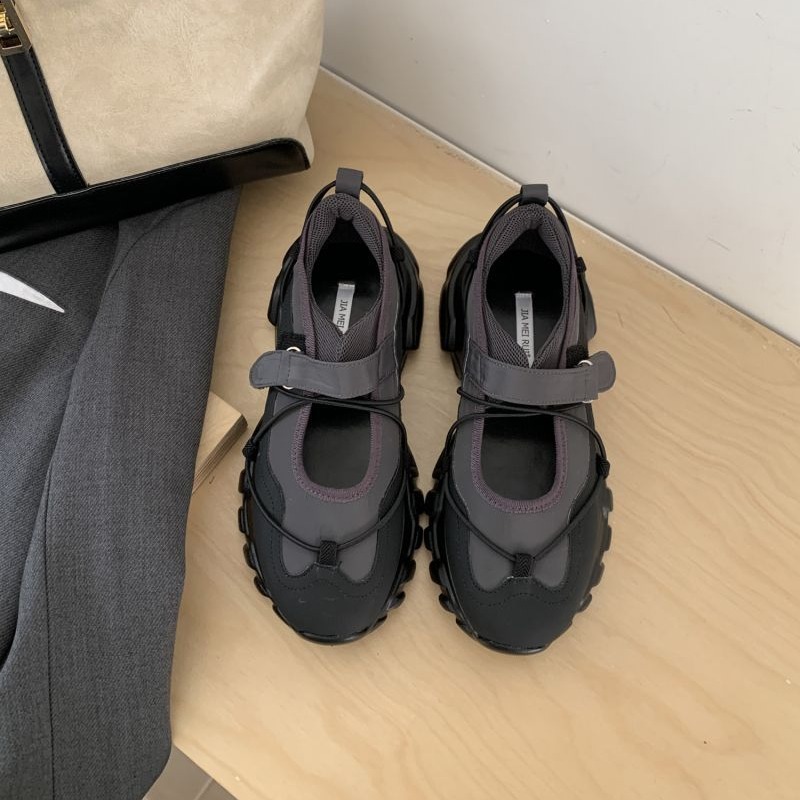 여성용 스포티한 청키 플랫폼 메리 제인 슈즈, 투톤 조 - Men'S Shoes With Velcro 리뷰 및 가격