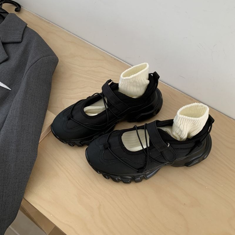 여성용 스포티한 청키 플랫폼 메리 제인 슈즈, 투톤 조 - Men'S Shoes With Velcro 리뷰 및 가격