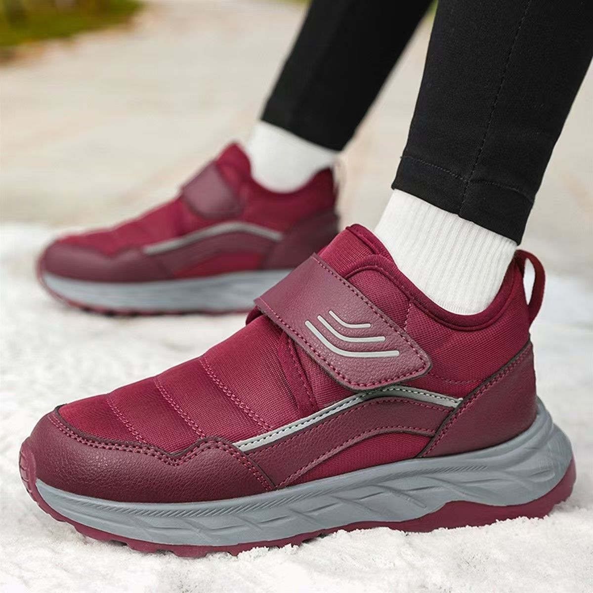남성용 겨울 신상 대형 벨크로 앵클 스노우 부츠 유니섹 - Men'S Shoes With Velcro 리뷰 및 가격