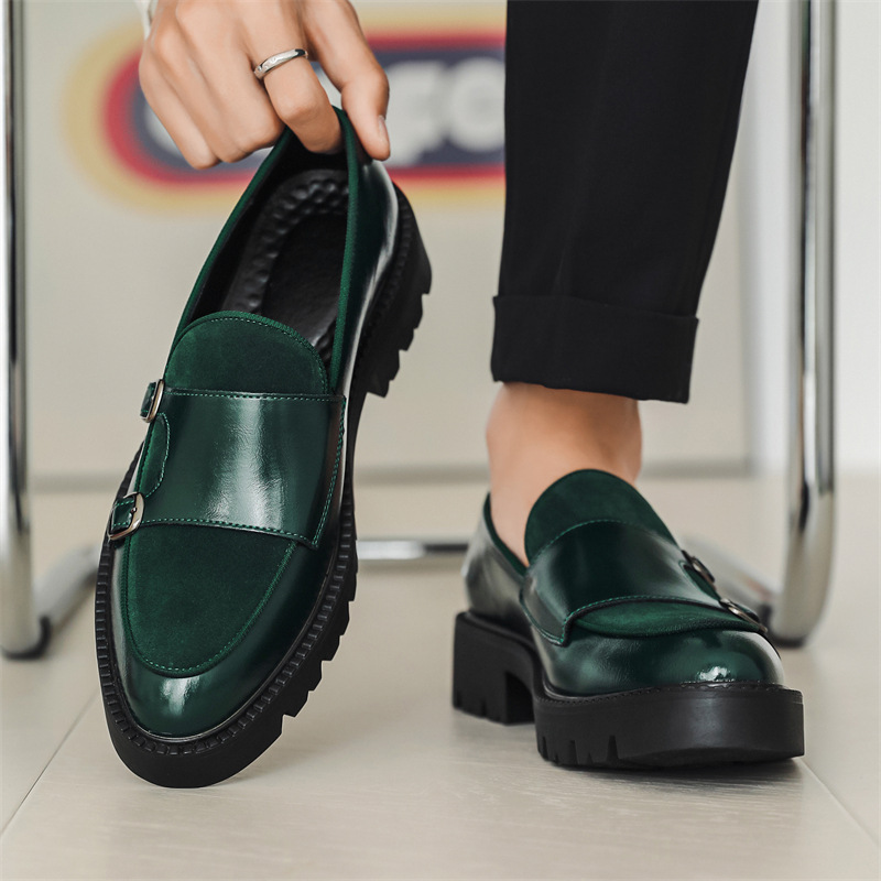 로퍼 남성 가죽 신발 두꺼운 밑창 영국 스타일 블랙 공 - Men Shoes Prada 리뷰 및 가격
