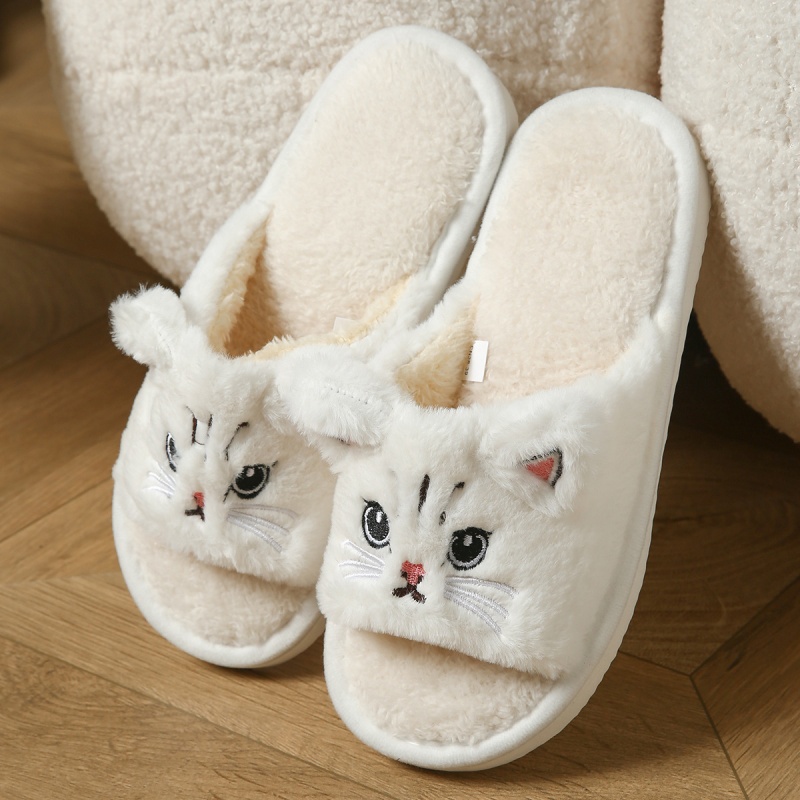 귀여운 고양이 디자인 플러시 플립플랍, 여성용 남성용  - Men'S Shoes Slip On 리뷰 및 가격