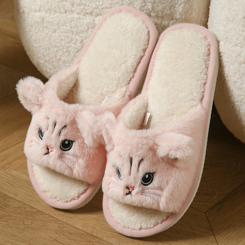 귀여운 고양이 디자인 플러시 플립플랍, 여성용 남성용  - Men'S Shoes Slip On 리뷰 및 가격