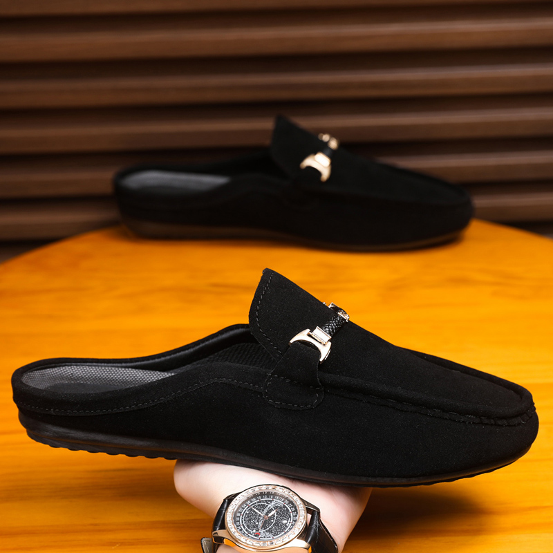 여름 남성 가죽 하프 슬리퍼 편안한 남성 로퍼 통기성  - Men Shoes Prada 리뷰 및 가격