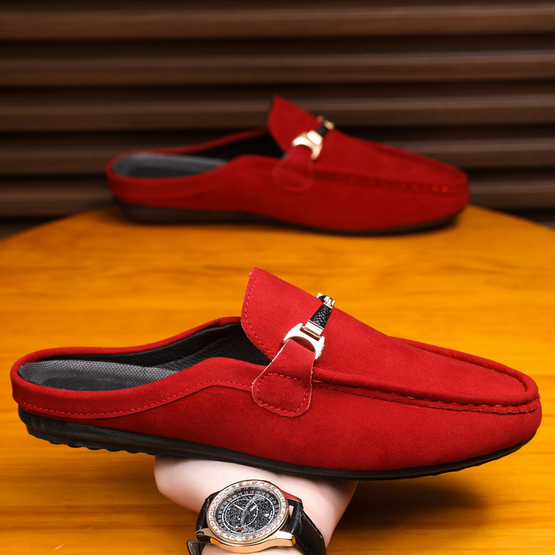 여름 남성 가죽 하프 슬리퍼 편안한 남성 로퍼 통기성  - Men Shoes Prada 리뷰 및 가격