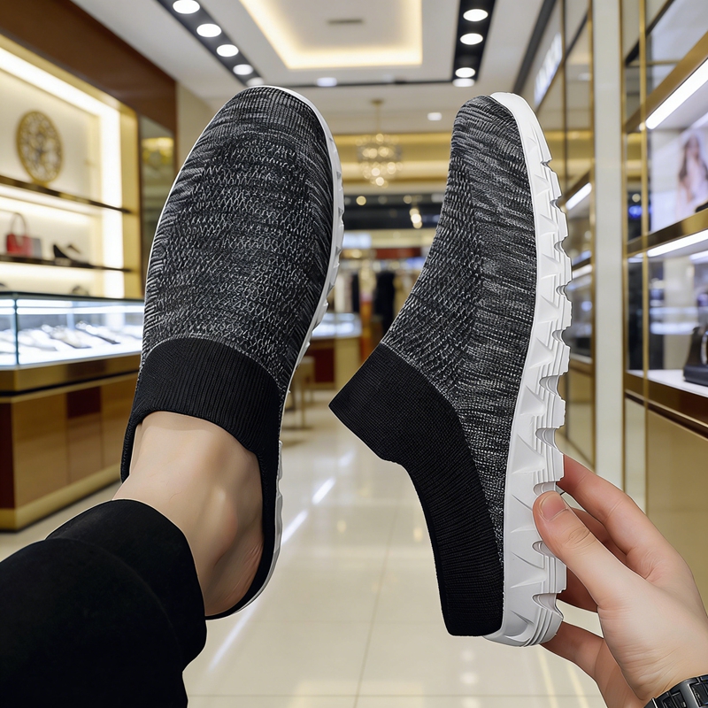 새로운 유행 캐주얼 로우컷 통기성 좋은 남성용 하프 슬 - Men'S Shoes Half Cut 리뷰 및 가격