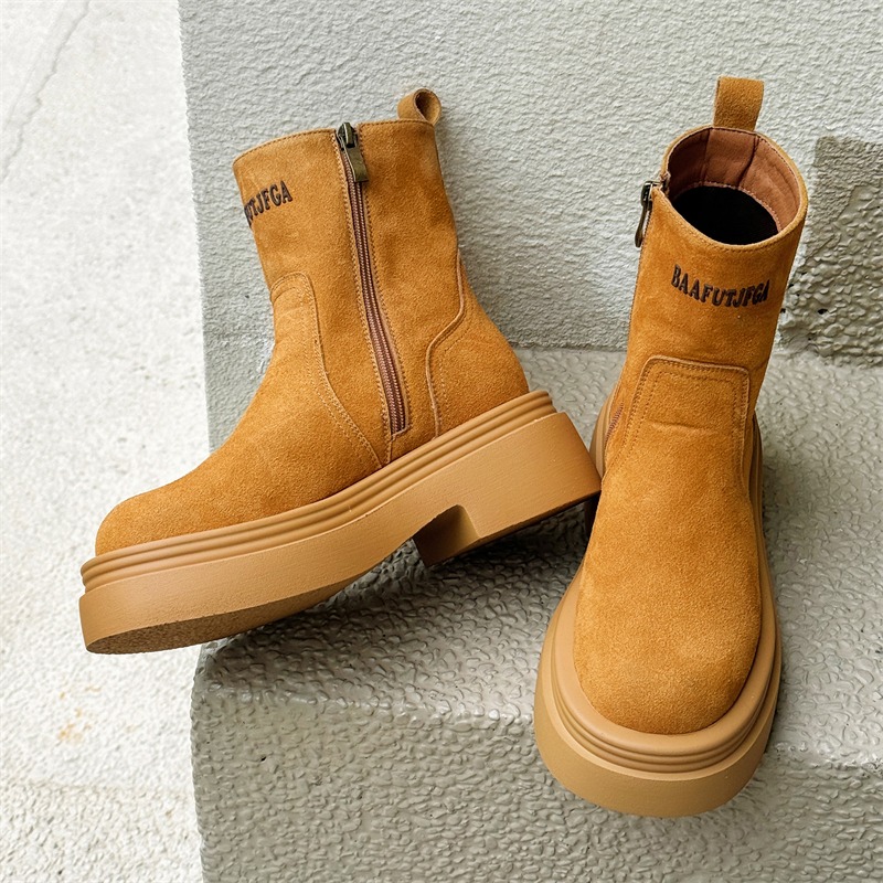 겨울 유럽 아메리카 레트로 두꺼운 밑창 측면 지퍼 키높 - Men'S Shoes To Increase Height 리뷰 및 가격