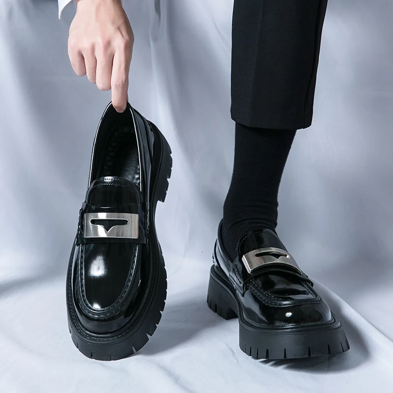 플랫폼 새로운 남성 드레스 가죽 신발 높은 클래식 편안 - Men Shoes Prada 리뷰 및 가격