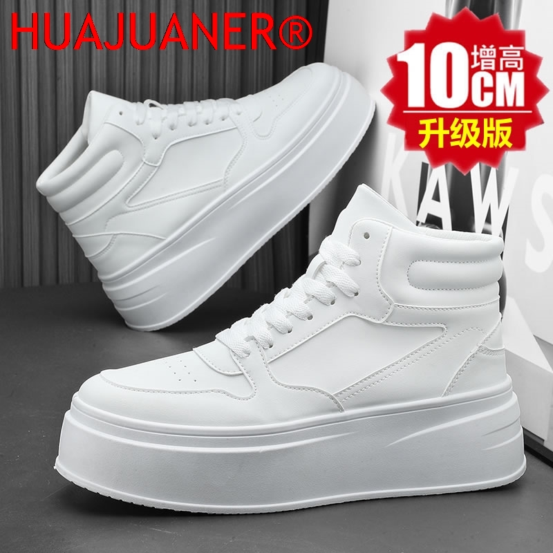 하이탑 남성 키높이 신발 가죽 스포츠 캐주얼 신발 키높 - Men'S Shoes To Increase Height 리뷰 및 가격