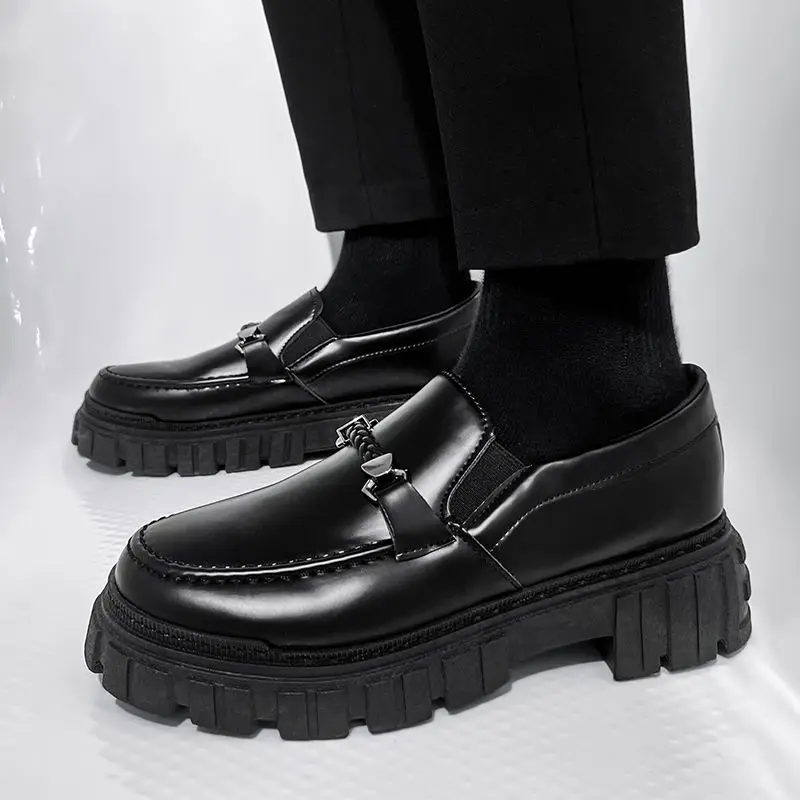 플랫폼 남성 가죽 로퍼 신발 드레스 비즈니스 정장 두꺼 - Men Shoes Prada 리뷰 및 가격