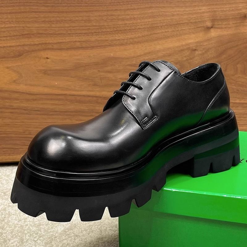 라운드 헤드 더비 남성 가을 새로운 플랫폼 높이기 빅  - Men Shoes Prada 리뷰 및 가격