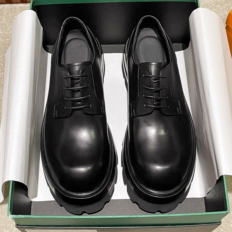 라운드 헤드 더비 남성 가을 새로운 플랫폼 높이기 빅  - Men Shoes Prada 리뷰 및 가격