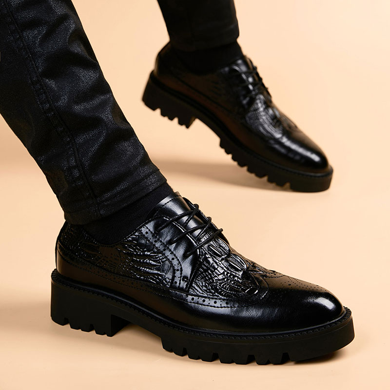 남성 럭셔리 패션 파티 나이트 클럽 드레스 정품 가죽  - Men Shoes Prada 리뷰 및 가격
